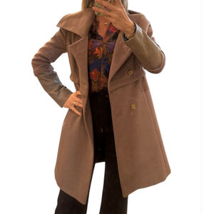 Tahari Brown Pea Coat